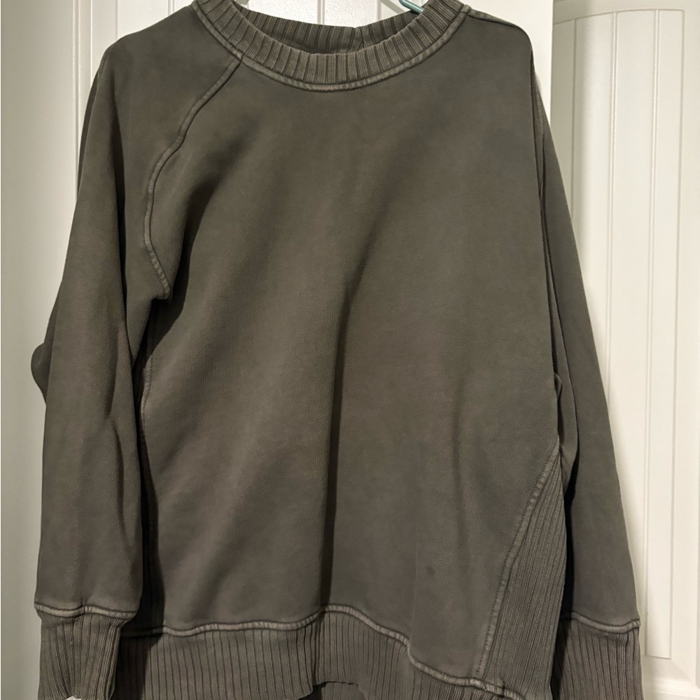 Aerie olive green crewneck